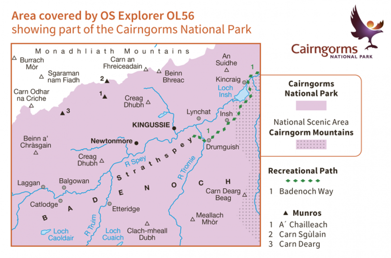OS Explorer Map 56 - Badenoch and Strathspey-1